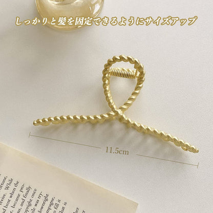 Vigetto Large Hair Clip for Thick Hair in Matte Gold