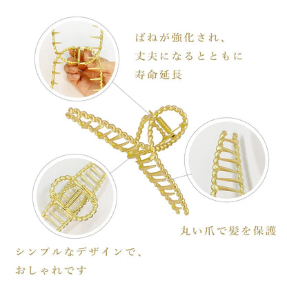 Vigetto Large Hair Clip for Thick Hair in Matte Gold