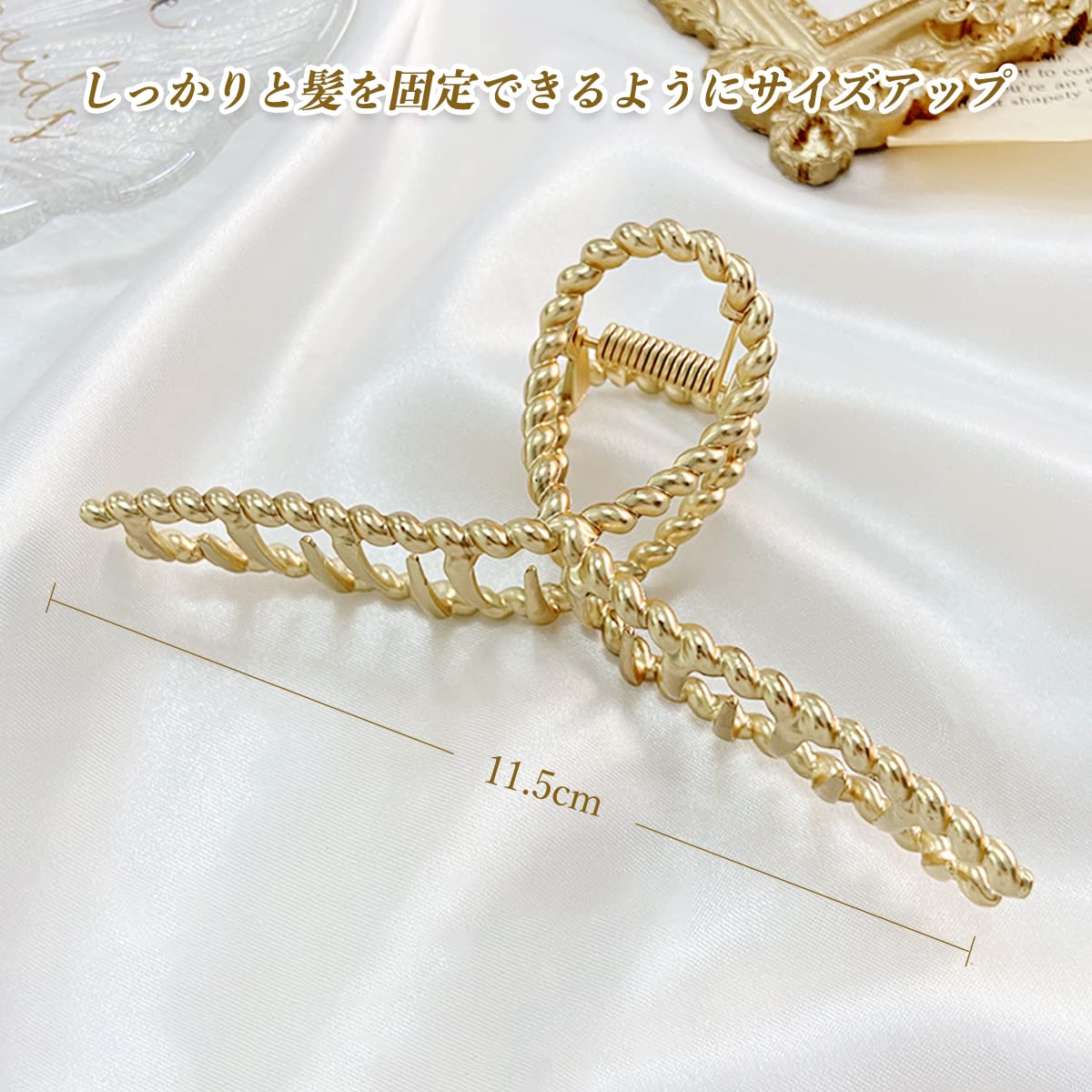 Vigetto Large Hair Clip for Thick Hair - Shiny Gold