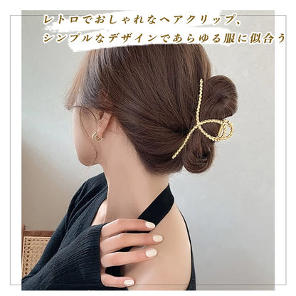 Vigetto Large Hair Clip for Thick Hair - Shiny Gold