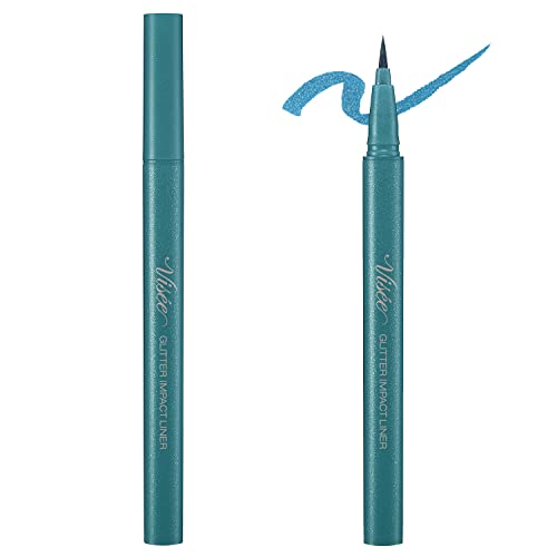Visee Glitter Impact Liner Emerald Blue 0.4mL Liquid Eyeliner