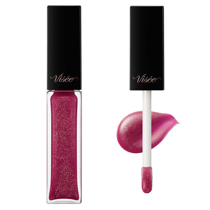 Visee Essence Lip Plumper PU100 Crystal Plum 5.5mL Lip Gloss Volumizing Moisturizing Warm Sensation