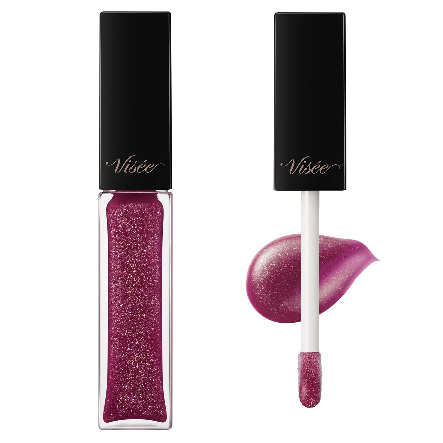 Visee Essence Lip Plumper PU100 Crystal Plum 5.5mL Lip Gloss Volumizing Moisturizing Warm Sensation