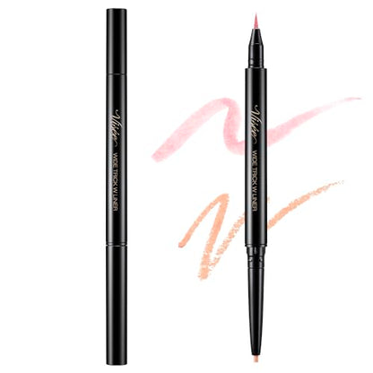 Visee Wide Trick Double Liner 10 Nuance Red &amp; Beige Pink 0.4g Double Eyelid Liner Tear Bag Liner Tear Bag Concealer 2in1 Shadow Color Dimension
