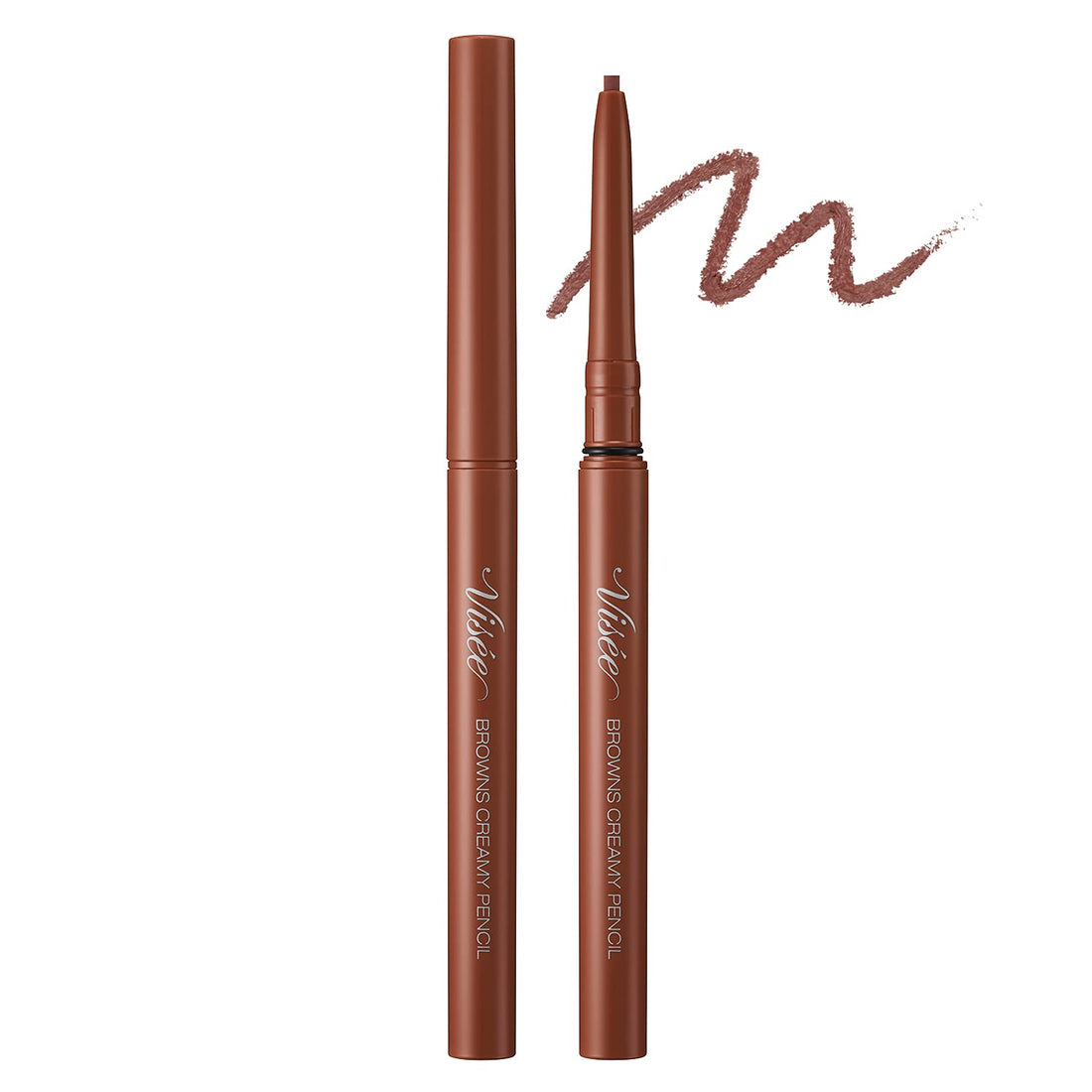 Visee Creamy Pencil Eyeliner Fragrance-Free Almond Brown 0.1g
