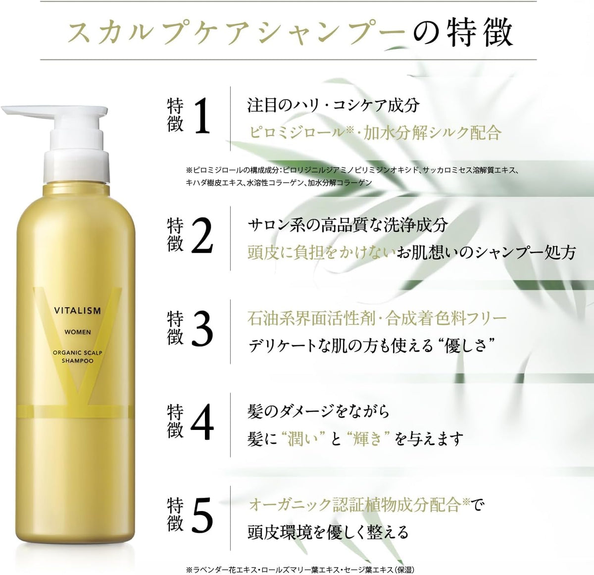 VITALISM Scalp Care Shampoo 500ml for Women with Organic Ingredients