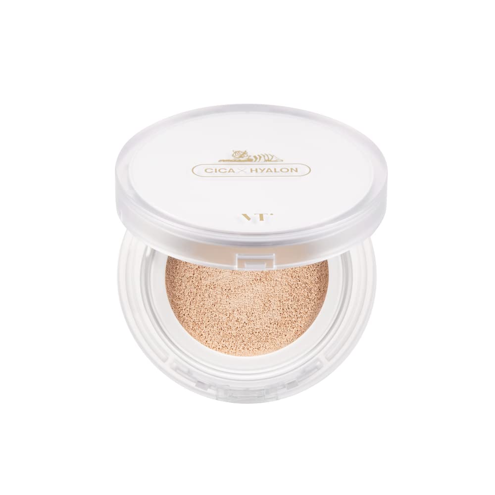 VTCOSMETICS Cica Fit Cover Cushion 5 Types Foundation Moisturizing Sensitive Skin Dry Skin Skincare Korean Cosmetics Pore (Skin Fit Cover Cushion (21 Light Beige))