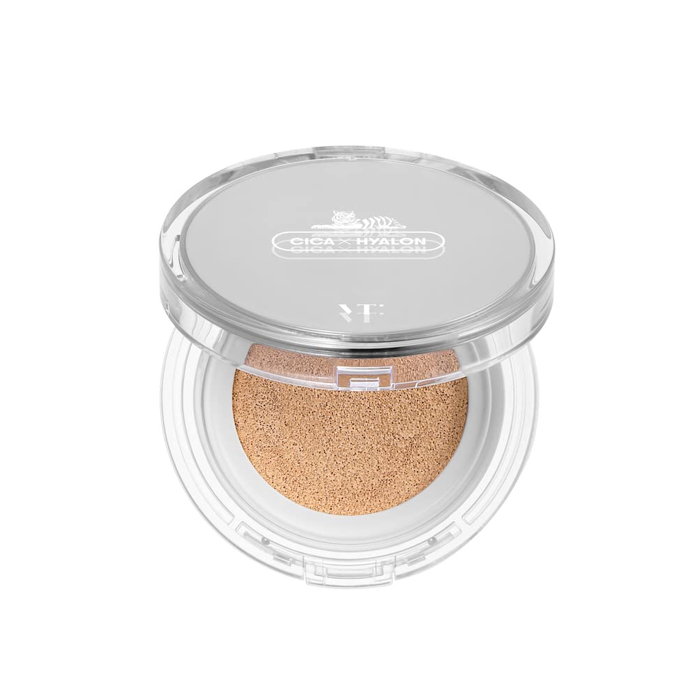 VTCOSMETICS Cica Fit Cover Cushion 5 Types Foundation Moisturizing Sensitive Skin Dry Skin Skincare Korean Cosmetics Pores (Airy Fit Cover Cushion (21 Light Beige))