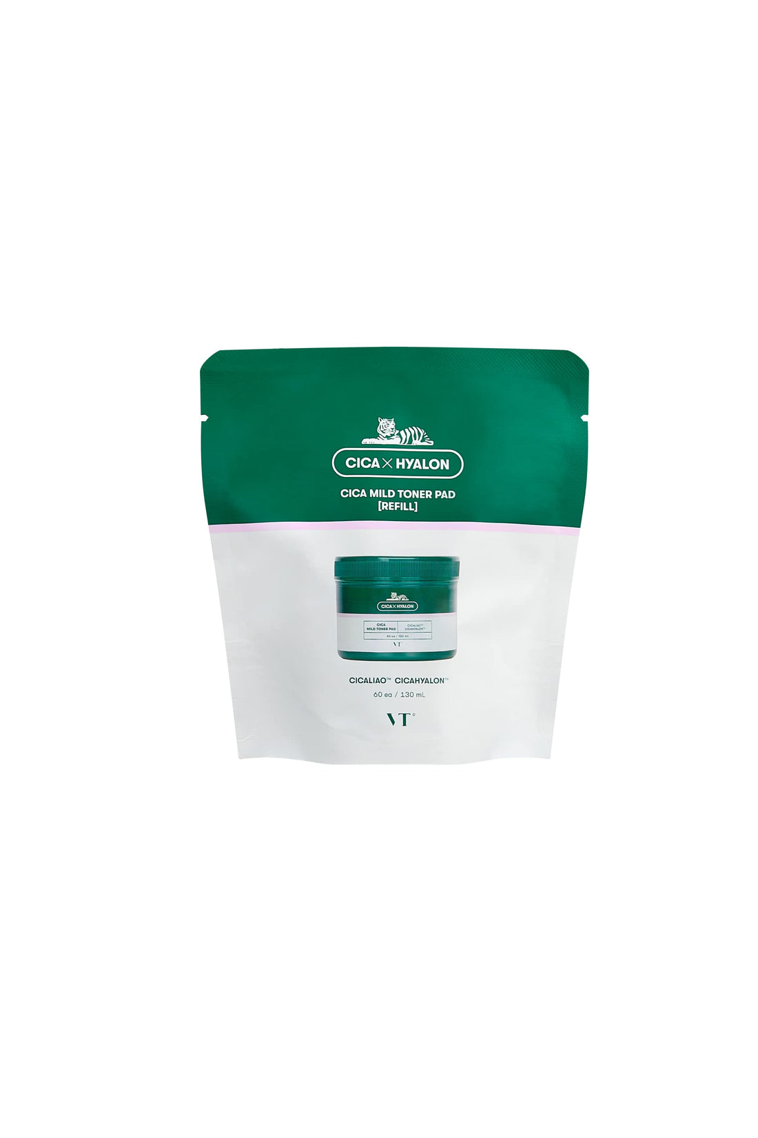 VT COSMETICS Cica Mild Toner Pads 60 Count for Gentle Skincare