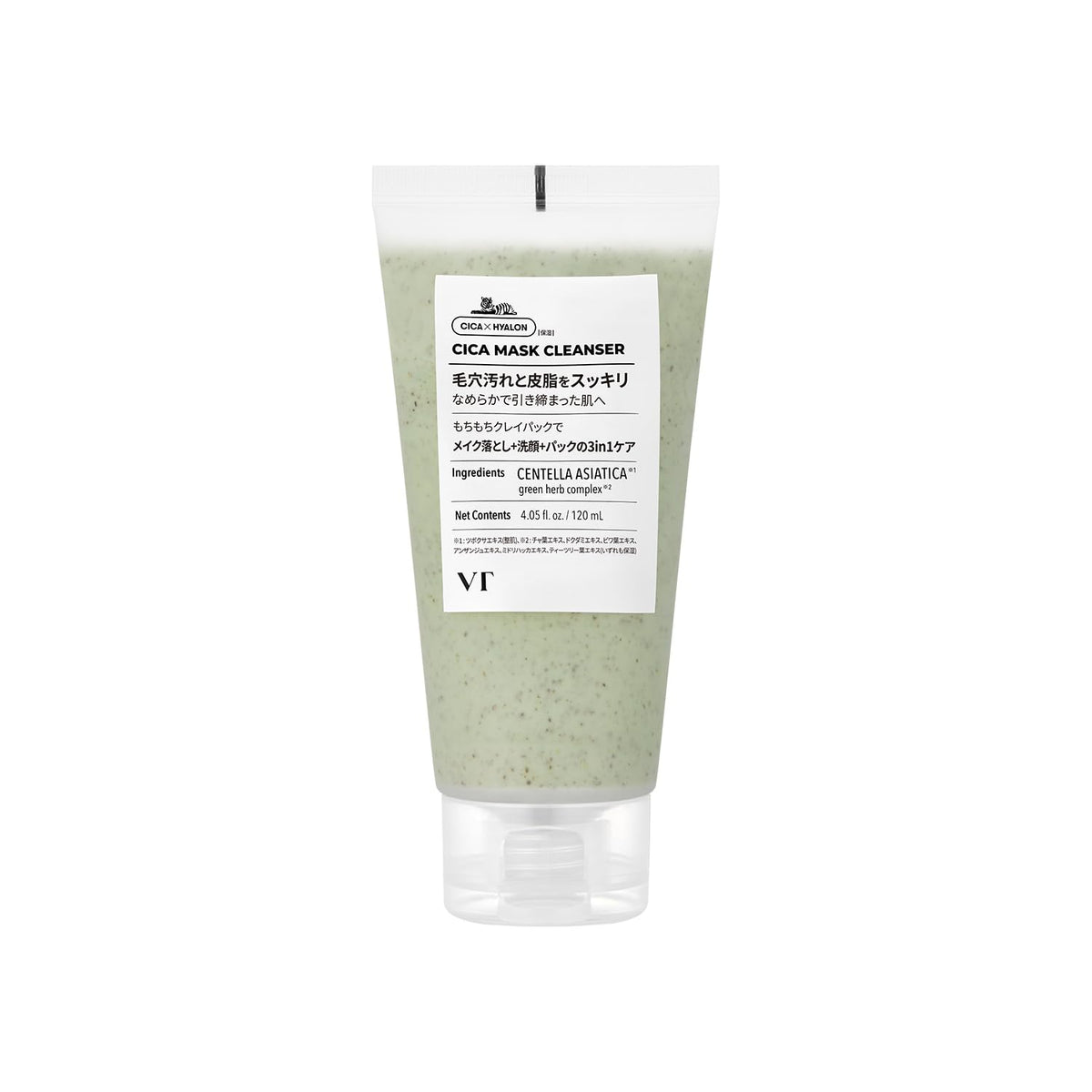 VT COSMETICS Cica Mask Cleanser 120ml for Pore Care and Hydration