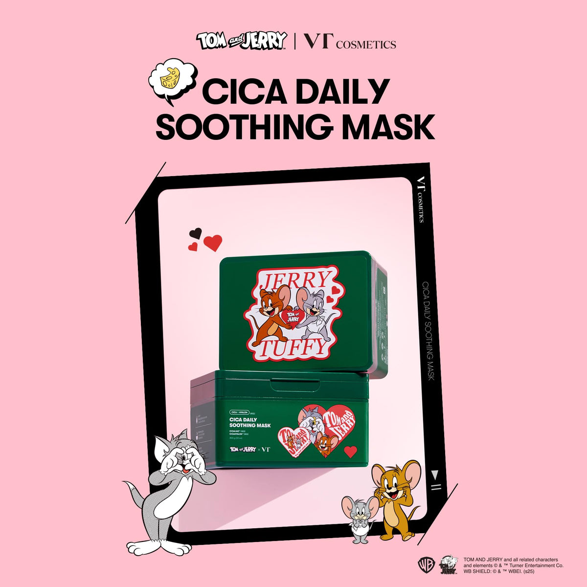 VT COSMETICS CICA Daily Soothing Face Mask Tom and Jerry Edition