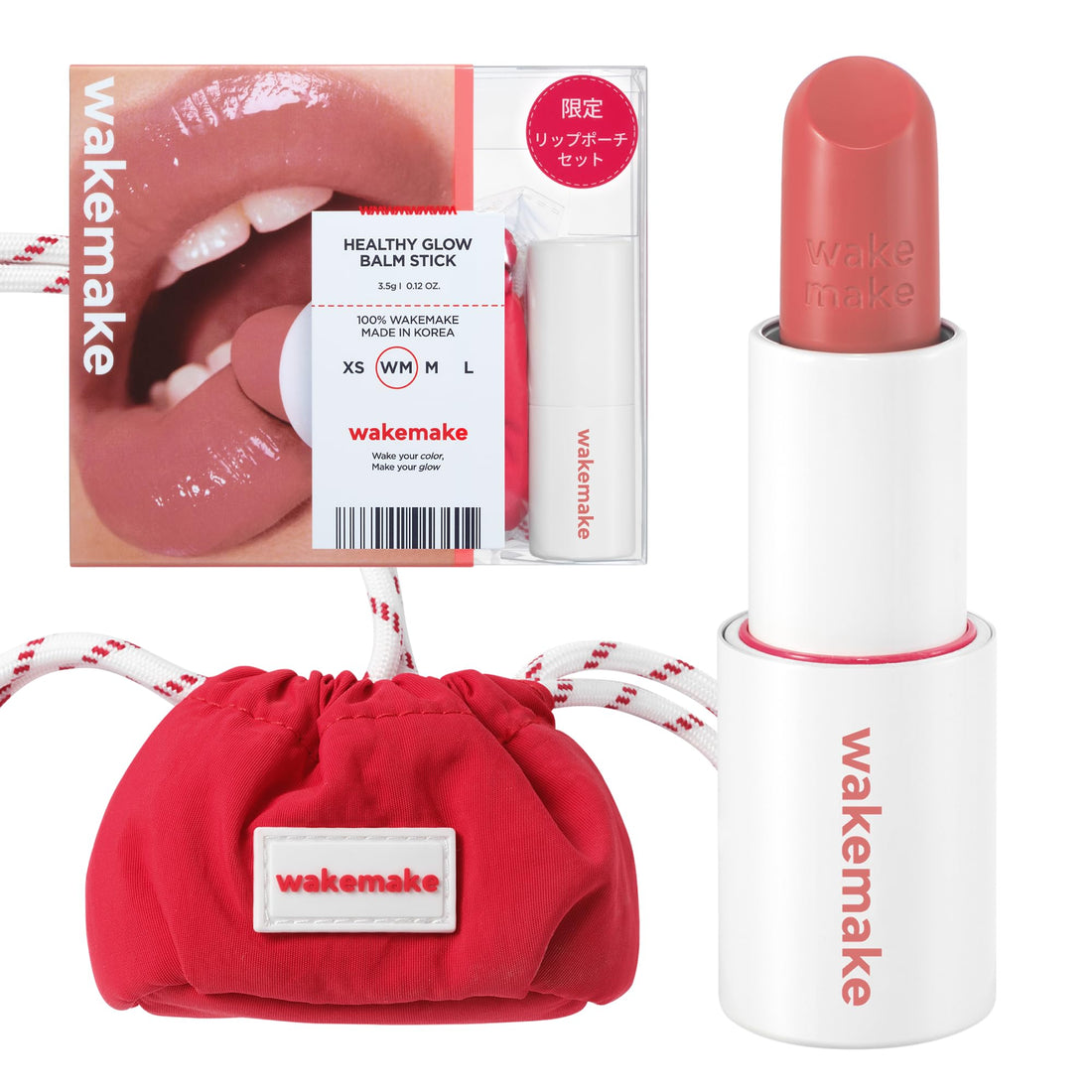 WAKEMAKE Healthy Glow Balm Stick with Mini Pouch 3.5g