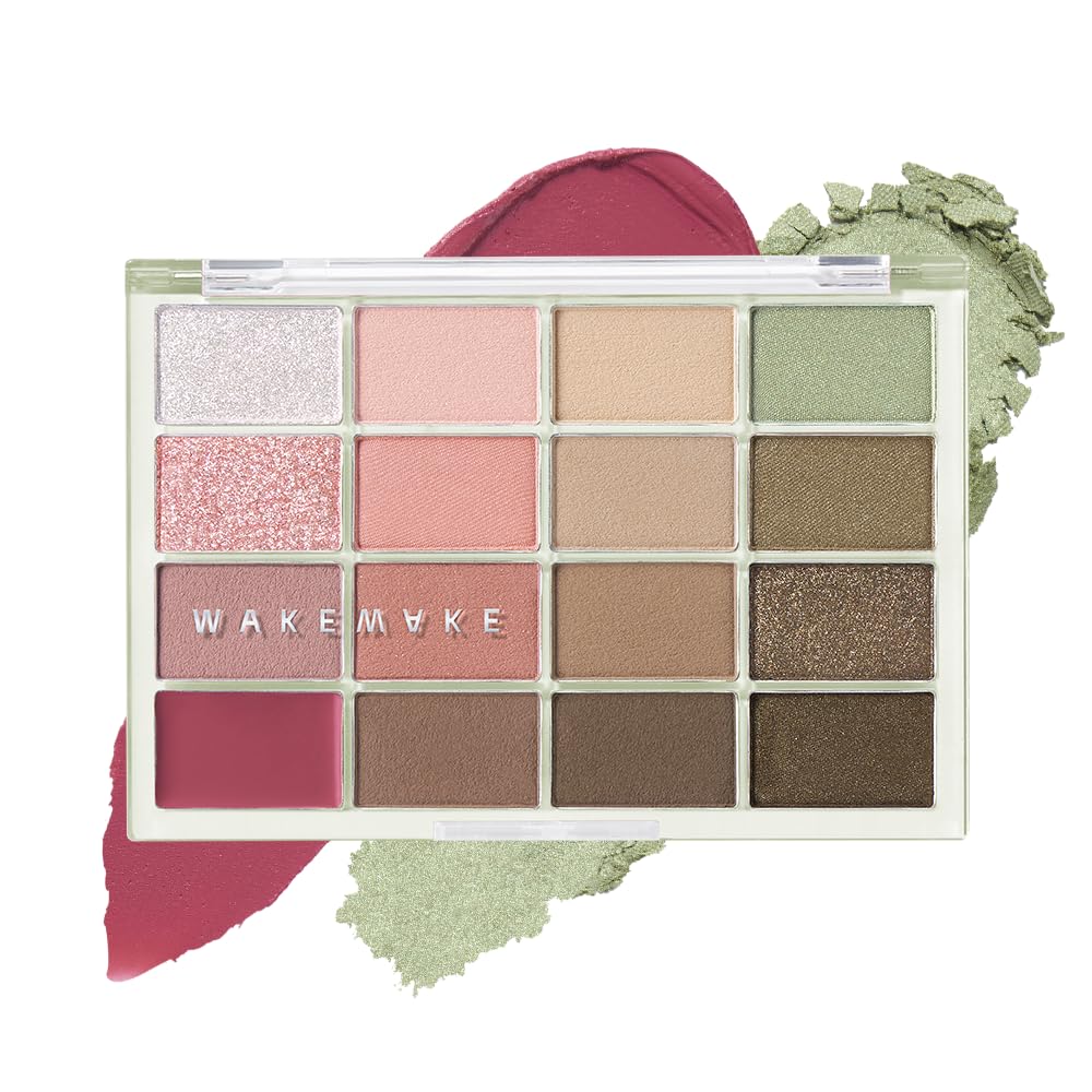 WAKEMAKE Soft Blurring Eye Palette 21 Fall in Fig Blurring 16 Colors