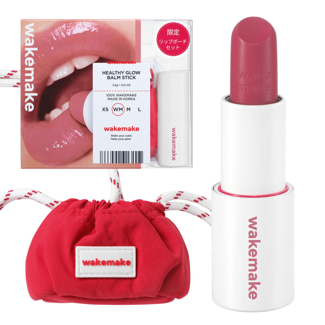 WAKEMAKE Healthy Glow Balm Stick with Mini Pouch 3.5g