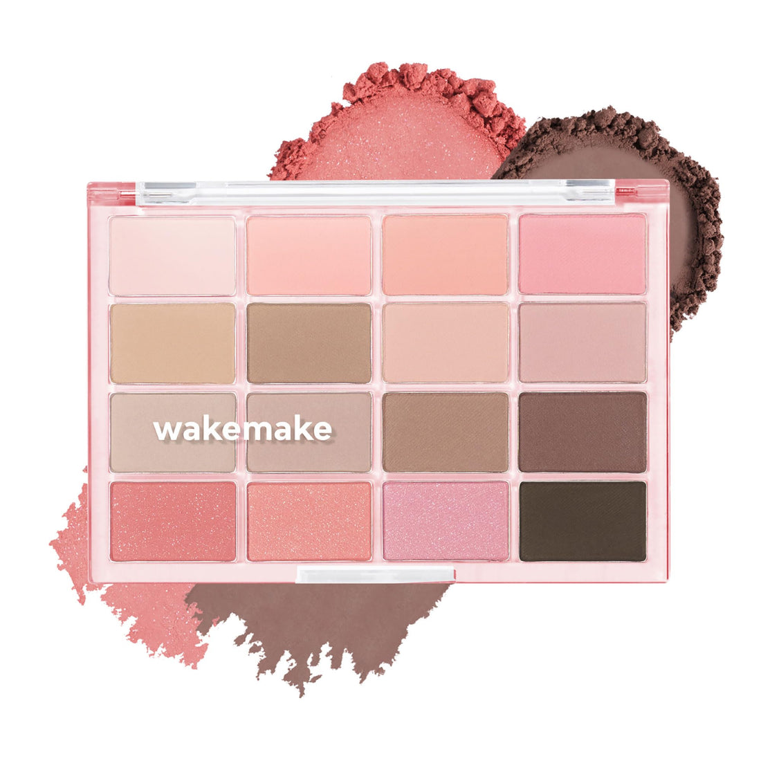 WAKEMAKE Soft Blurring Eye Palette Healthy Coral Blurring 16 Colors
