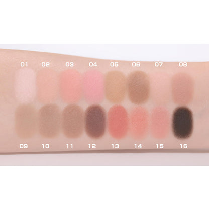 WAKEMAKE Soft Blurring Eye Palette Healthy Coral Blurring 16 Colors