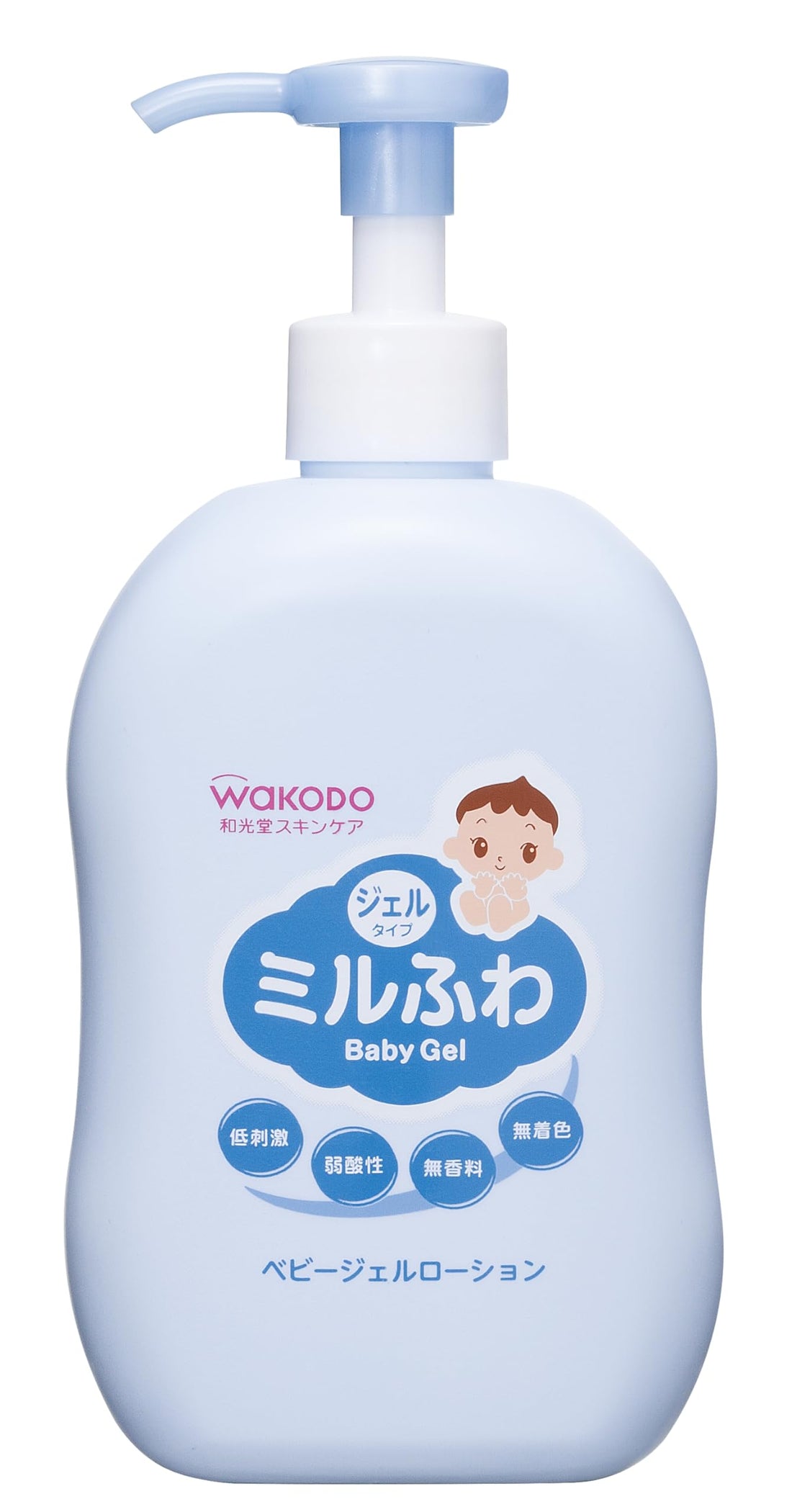Wakoudou Baby Gel Lotion Pump 300ml - Lightweight Moisturizer
