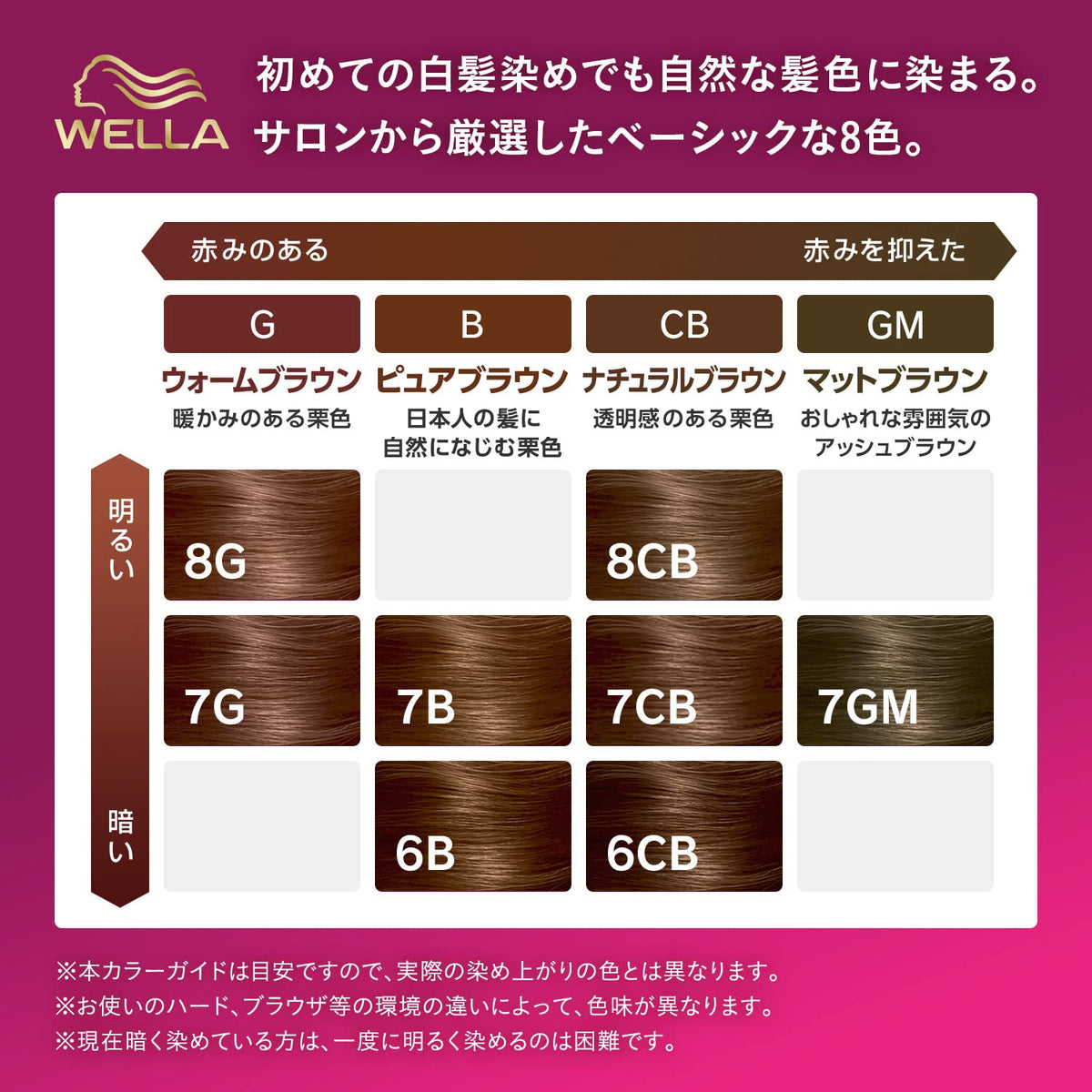 Wella Hair Color 2+1 Milky Type 7B Bright Pure Brown 100g