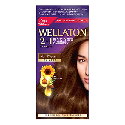 WELLATON 2+1 Cream Hair Color 7B Light Pure Brown 1 Count (x 1)