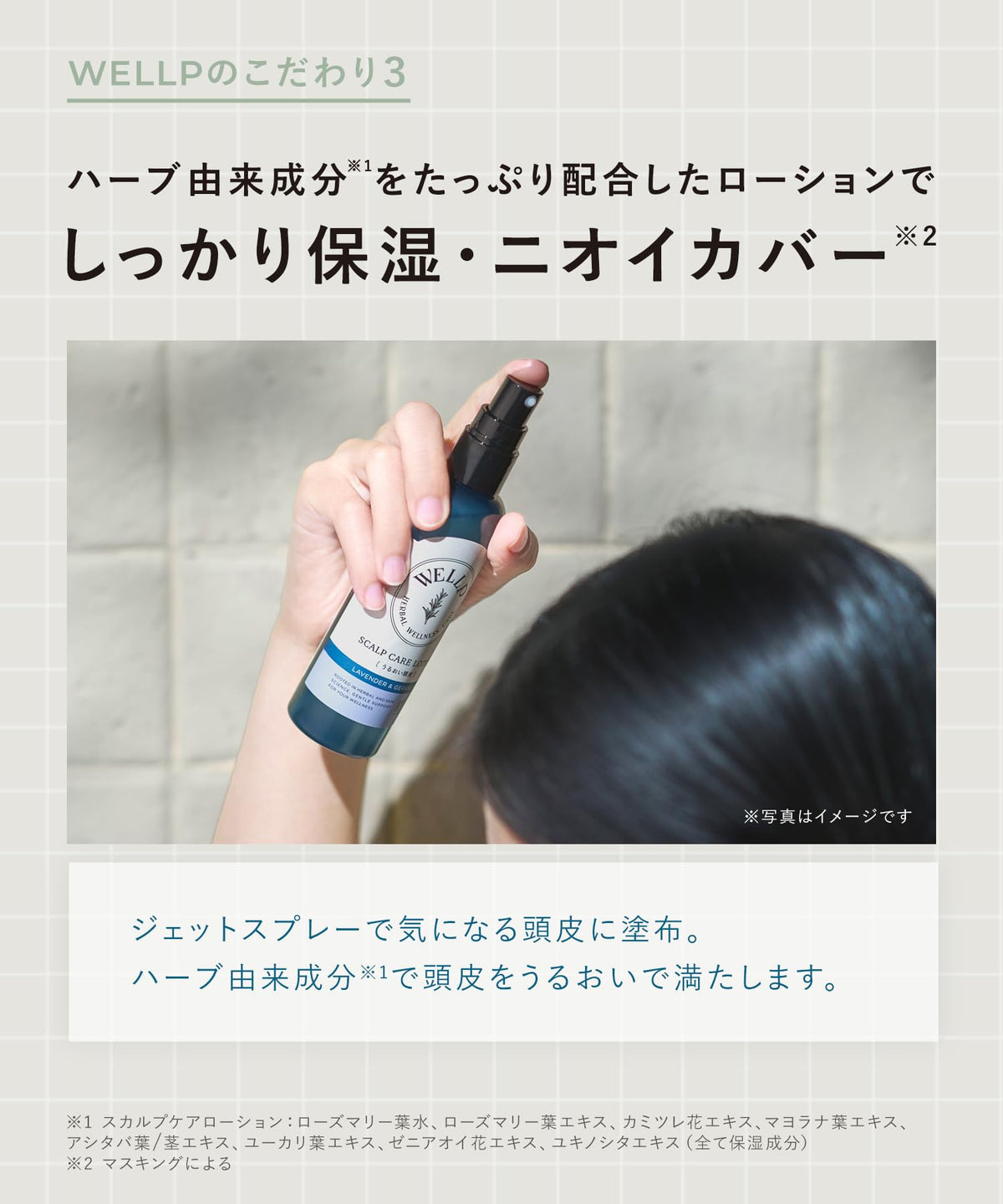 WELLP Scalp Care Lotion 120mL Lavender &amp; Geranium Scent