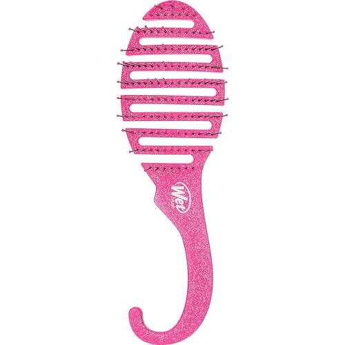 Wet Brush Glitter Pink Shower Detangler Hair Brush for Effortless Combing