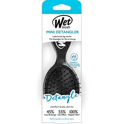 Wet Brush Mini Detangler Hair Brush Black Travel Size