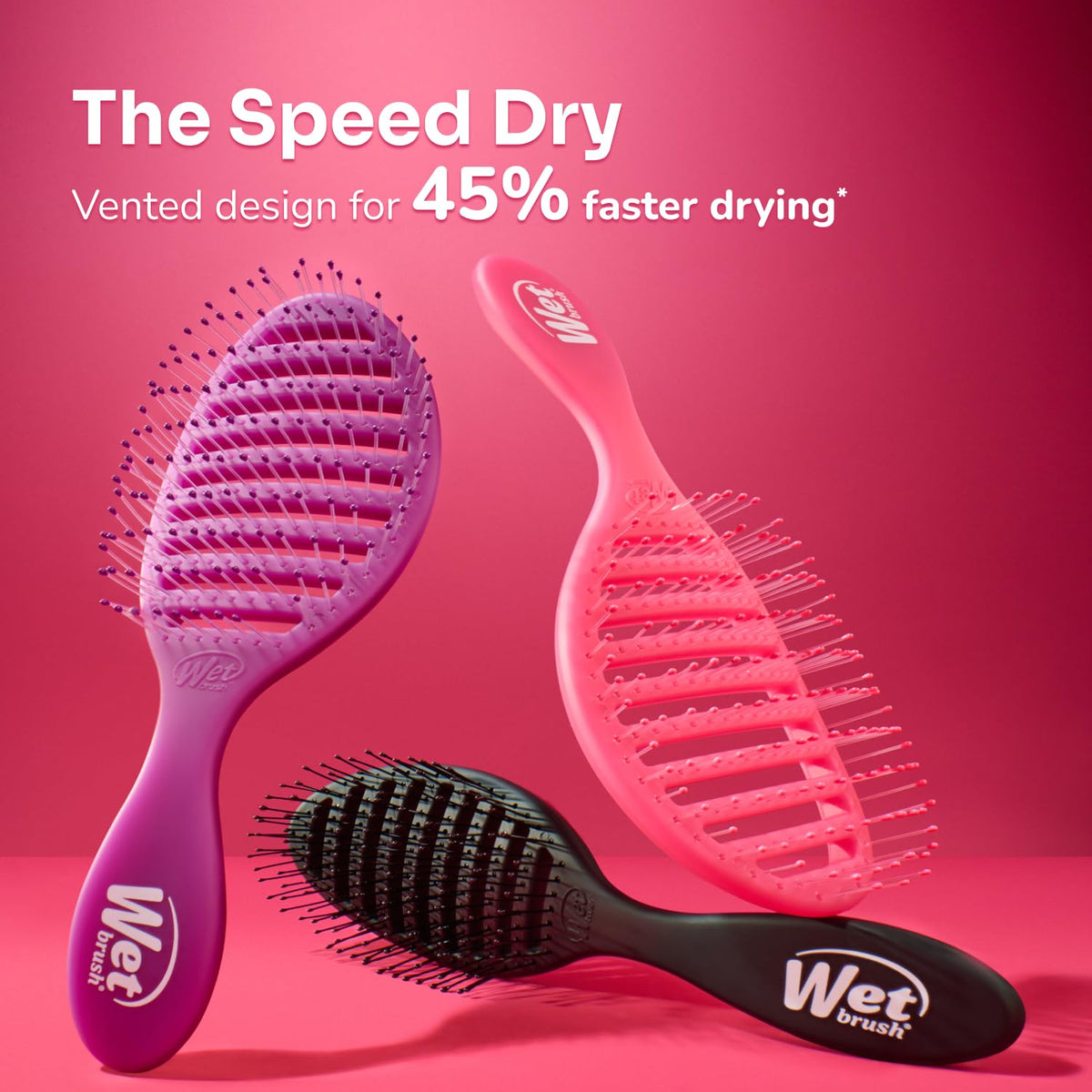Wet Brush Speed Dry Hair Brush Black One Piece