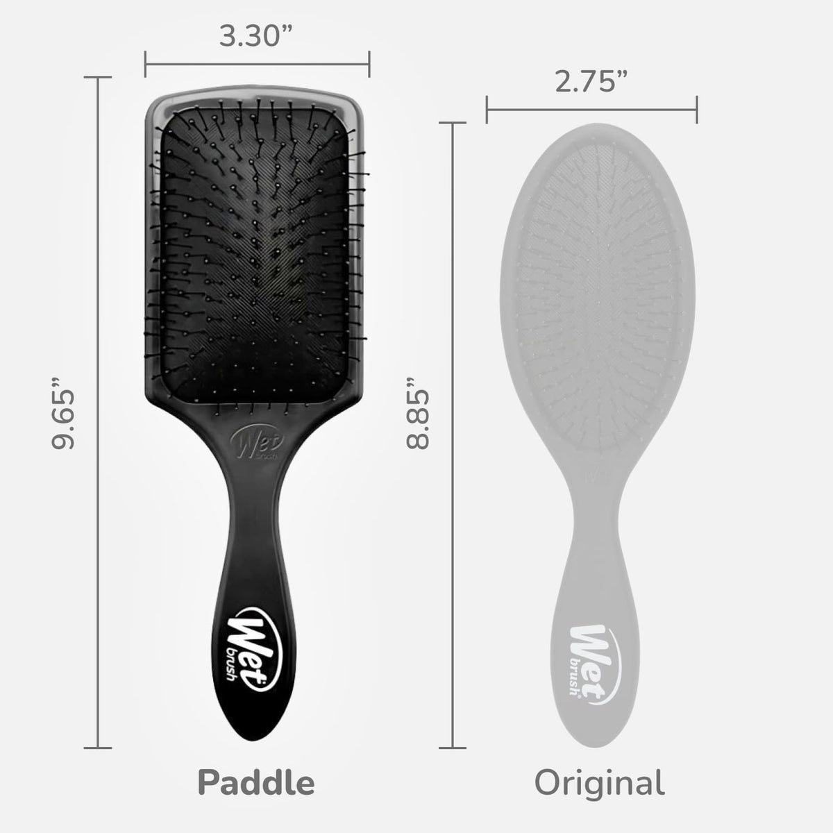 Wet Brush Paddle Detangler Hair Brush Black for Effortless Styling