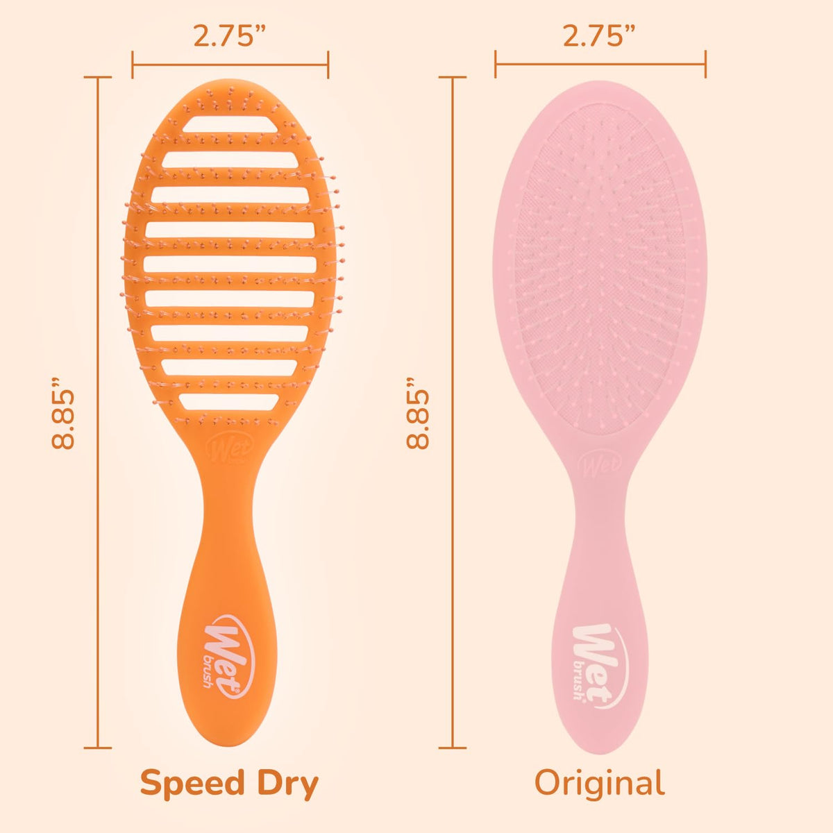 Wet Brush Speed Dry Summer Quenchers Orange Crush Hair Brush
