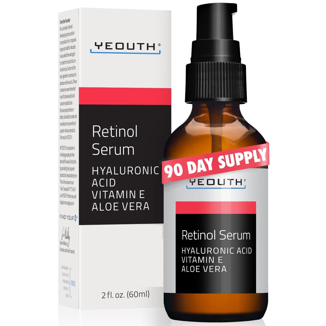 YEOUTH Retinol Serum 60ml with Vitamin E and Hyaluronic Acid