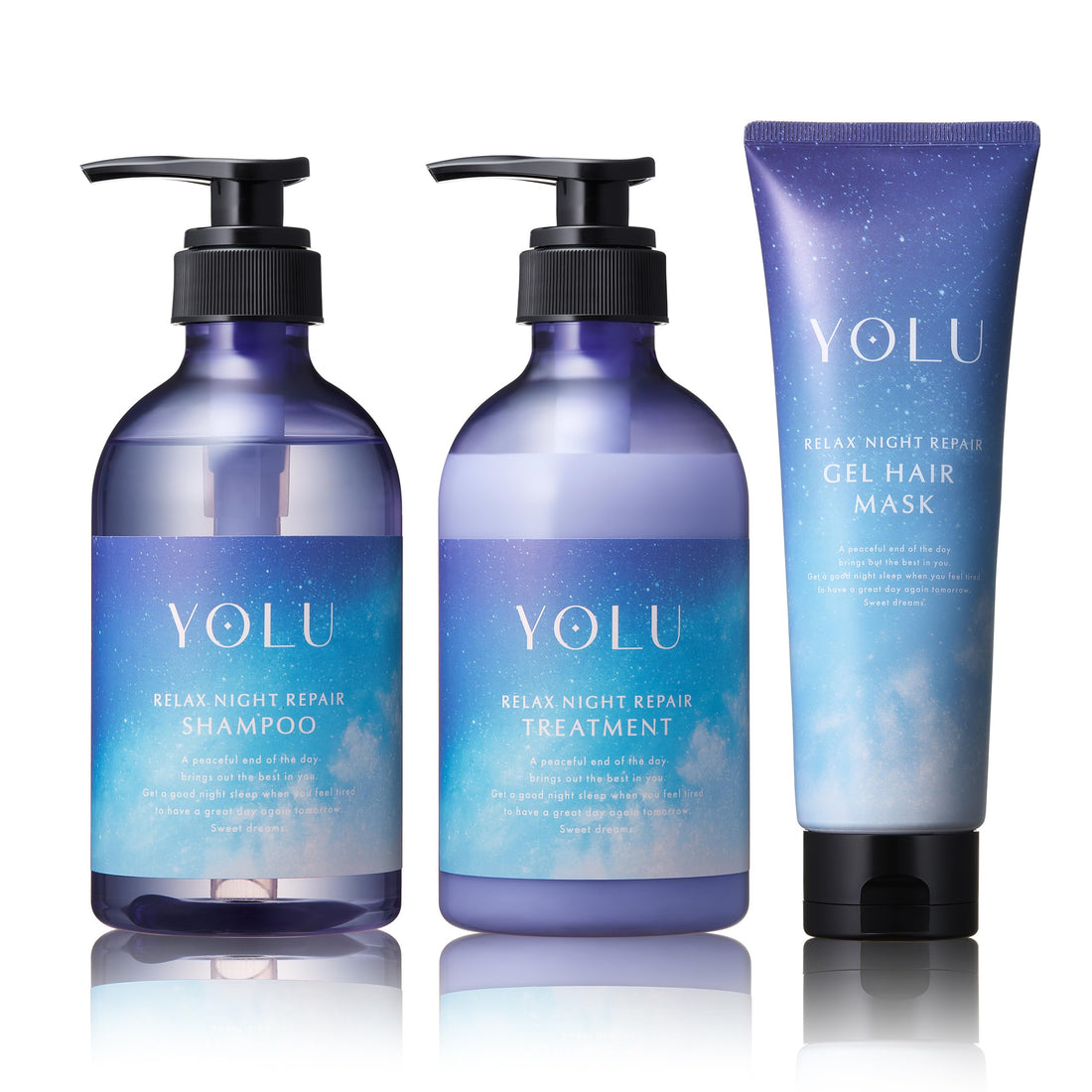YOLU Relax Night Repair Hair Mask Set for Japanese Hair Care