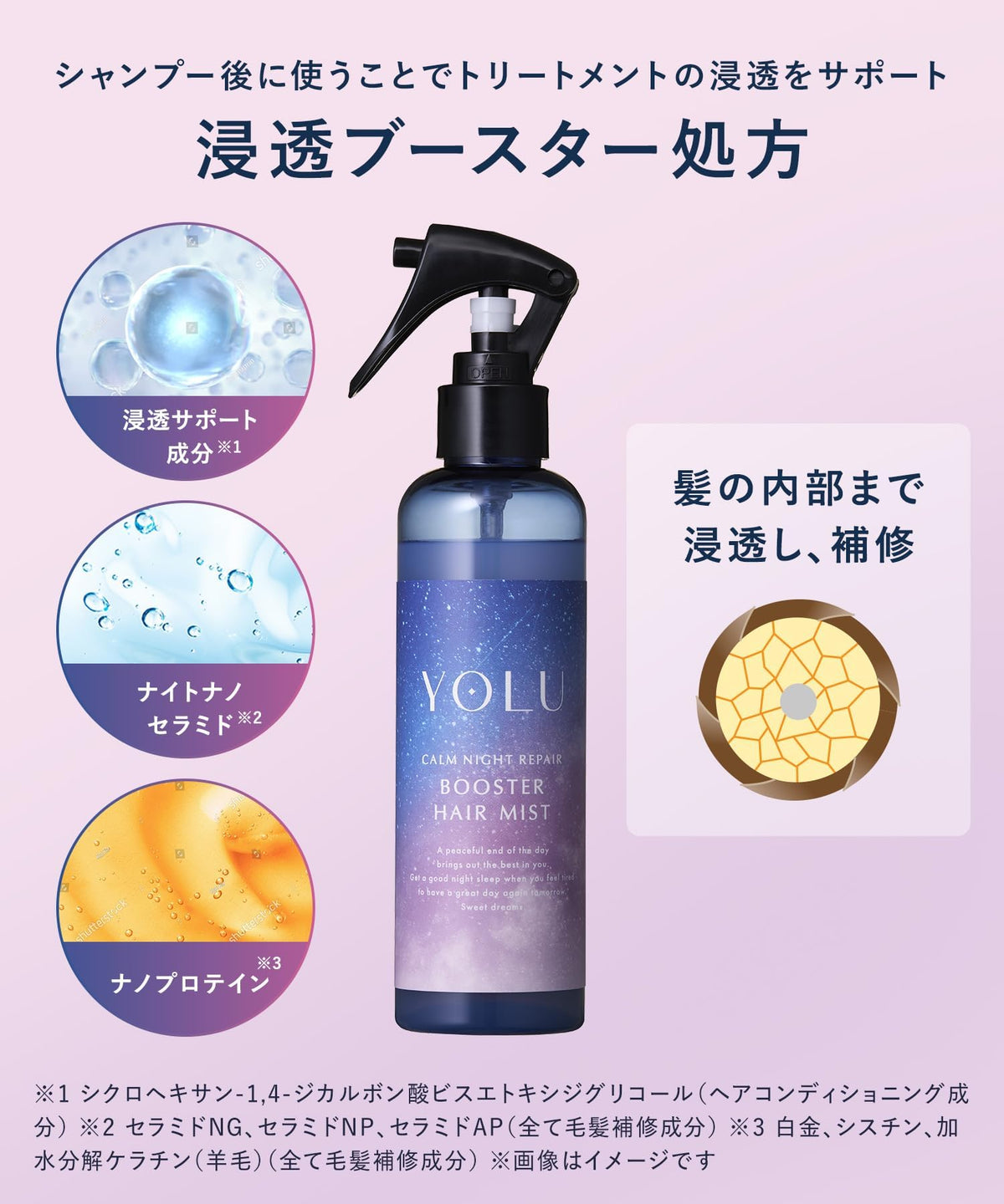 YOLU Hair Mist Calm Night Repair Set for Soft and Manageable Hair