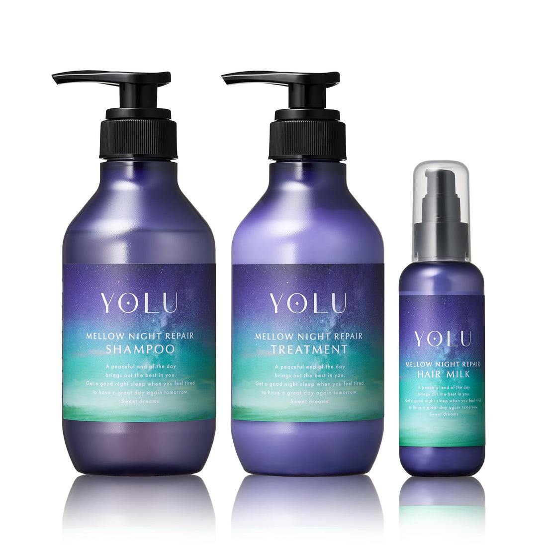 YOLU Melow Night Repair Hair Treatment Set for Japanese Hair Care