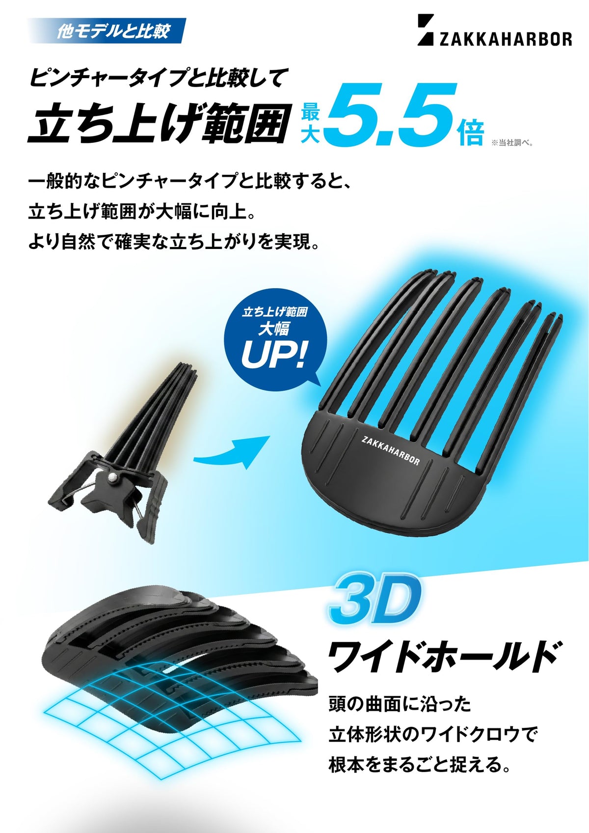 ZAKKA HARBOR Hair Volume Clip Set with Spray Bottle