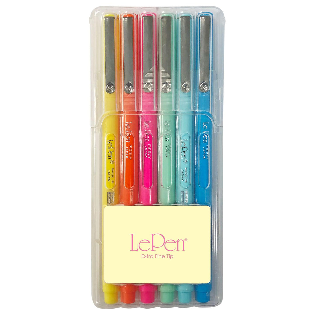 MARVY Water-Based Fine Tip Pen &amp; Lettering Marker Set of 6 Colors