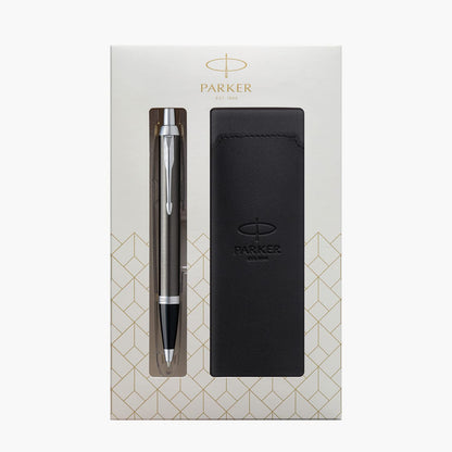 PARKER IM Ballpoint Pen &amp; Fountain Pen Gift Sets with Pen Sleeve