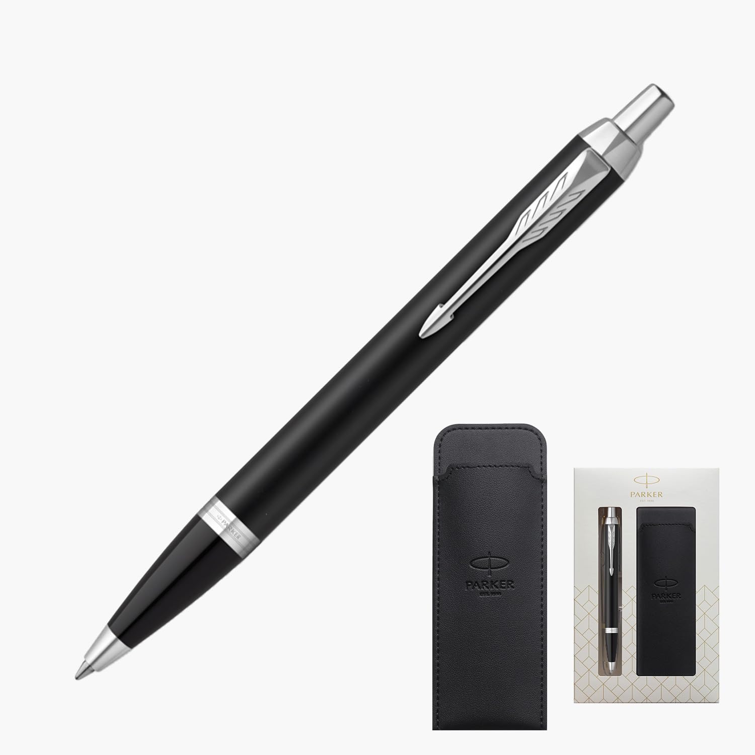 PARKER IM Ballpoint Pen &amp; Fountain Pen Gift Sets with Pen Sleeve