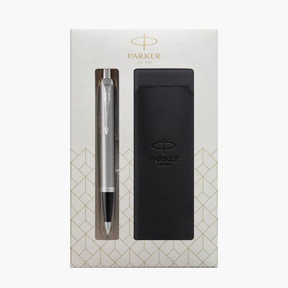 PARKER IM Ballpoint Pen &amp; Fountain Pen Gift Sets with Pen Sleeve