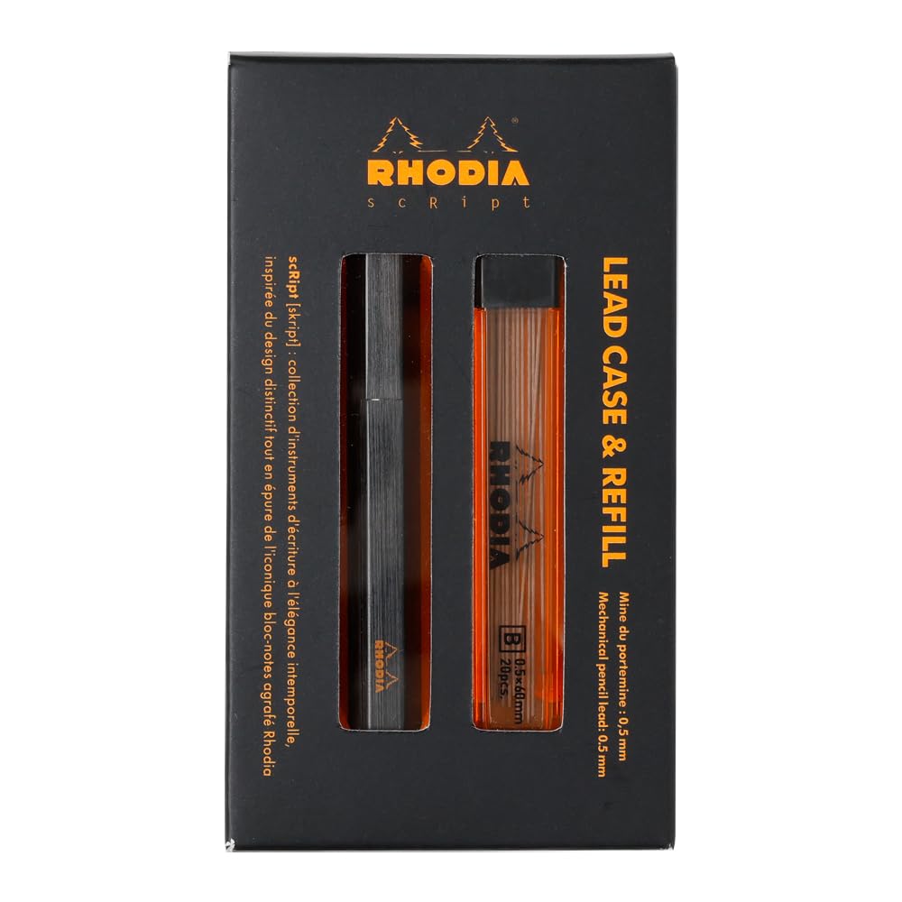 RHODIA Script Mechanical Pencil Set with Refill 0.5mm Aluminum Body
