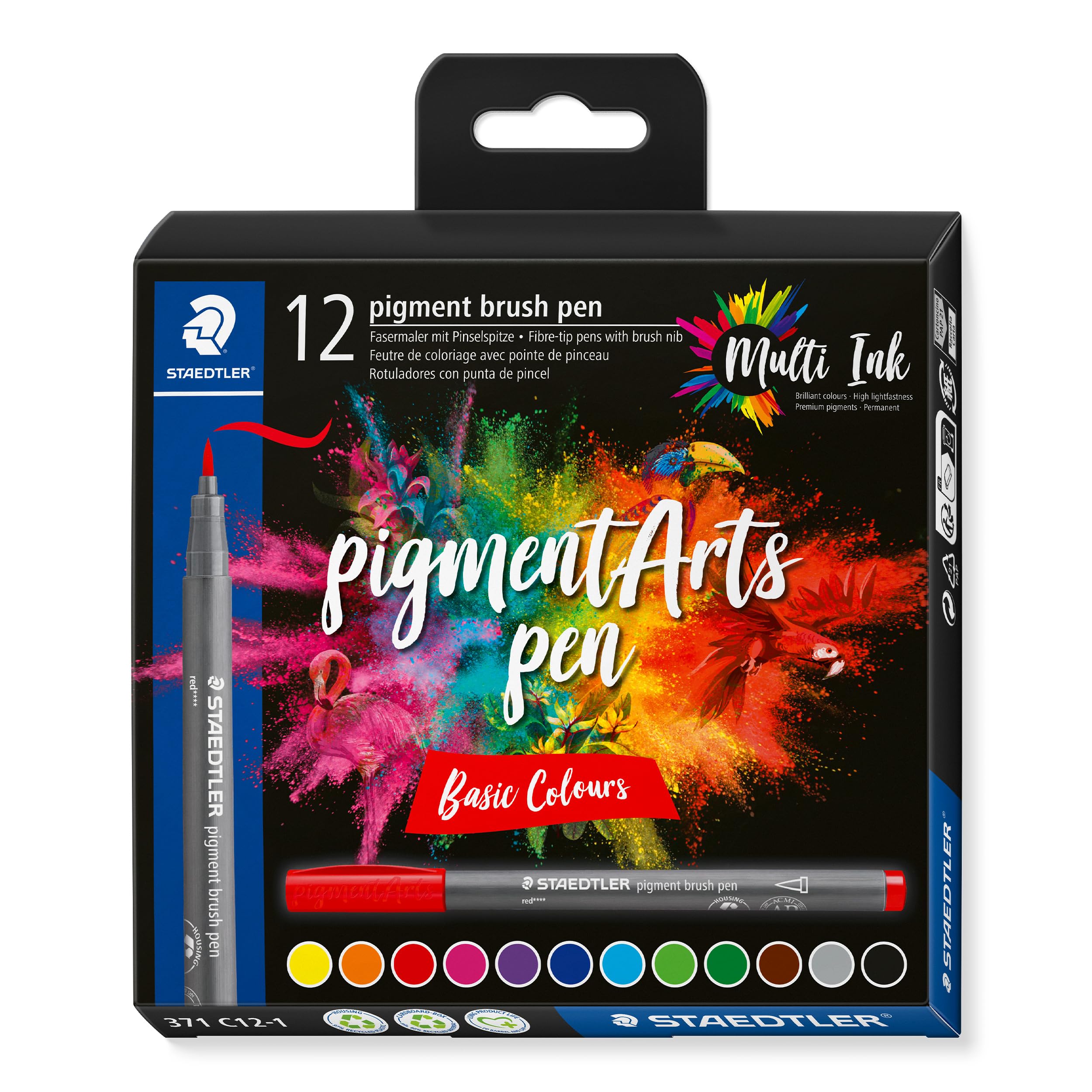 STAEDTLER Watercolor Pigment Brush Pens Set for Creative Projects