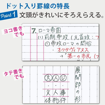 KOKUYO Campus B5 Dot Notebooks with A-Grade Paper and Ruling Options