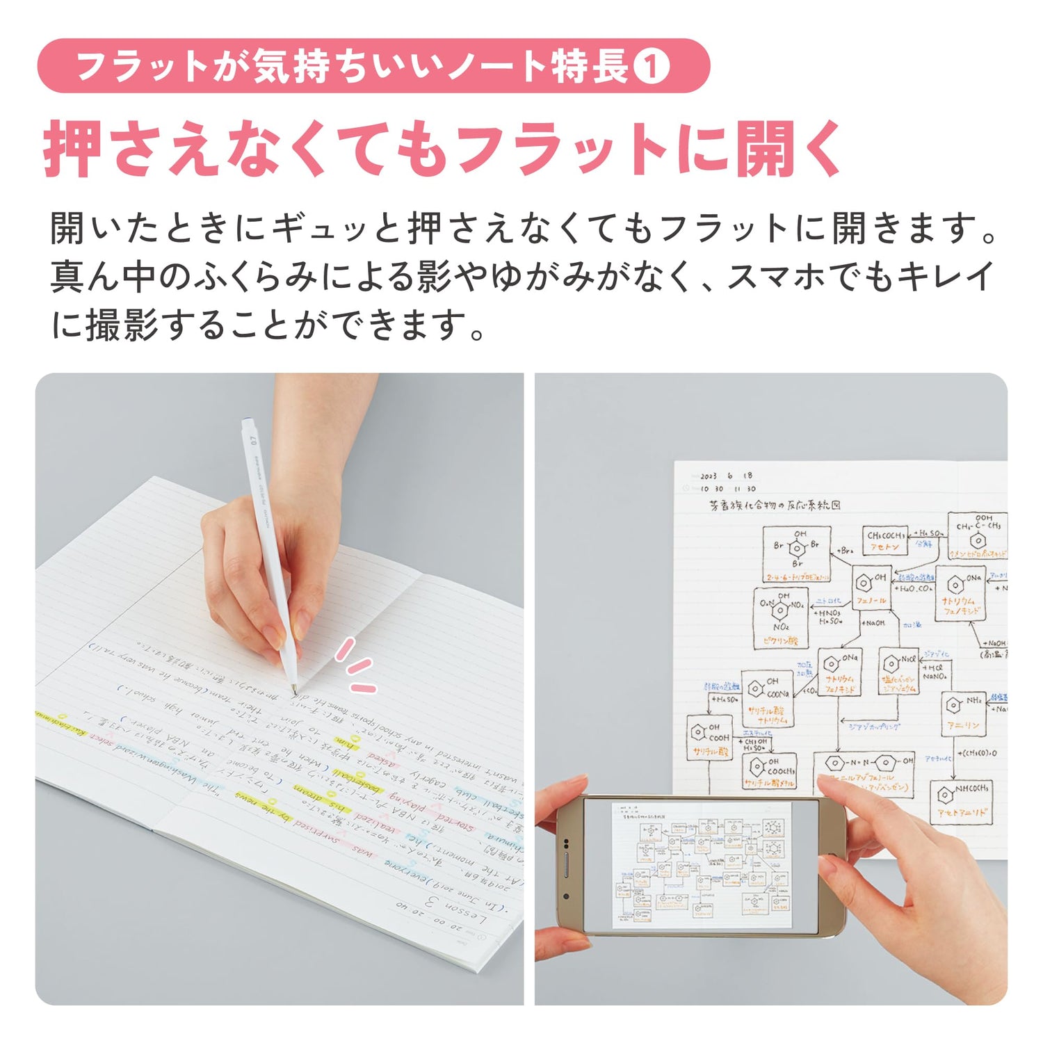KOKUYO Campus Flat Notebook Set of 3 B5 Dot Grid &amp; Comfortable