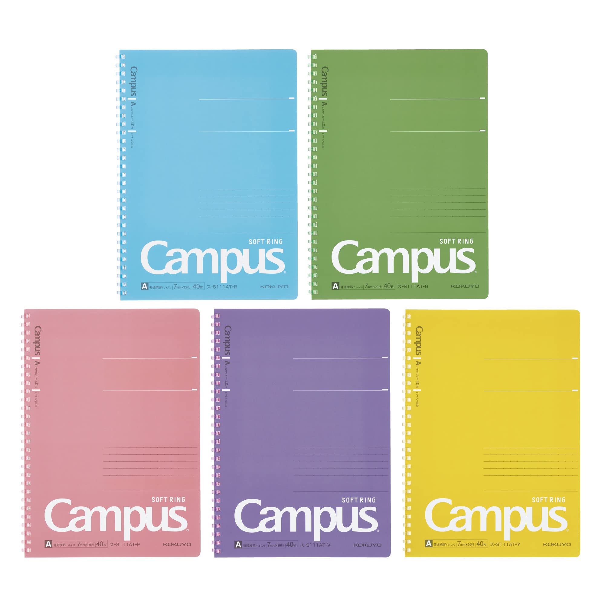 KOKUYO Campus Soft Ring Notebook Set with Dotted A4 &amp; B5 Sizes