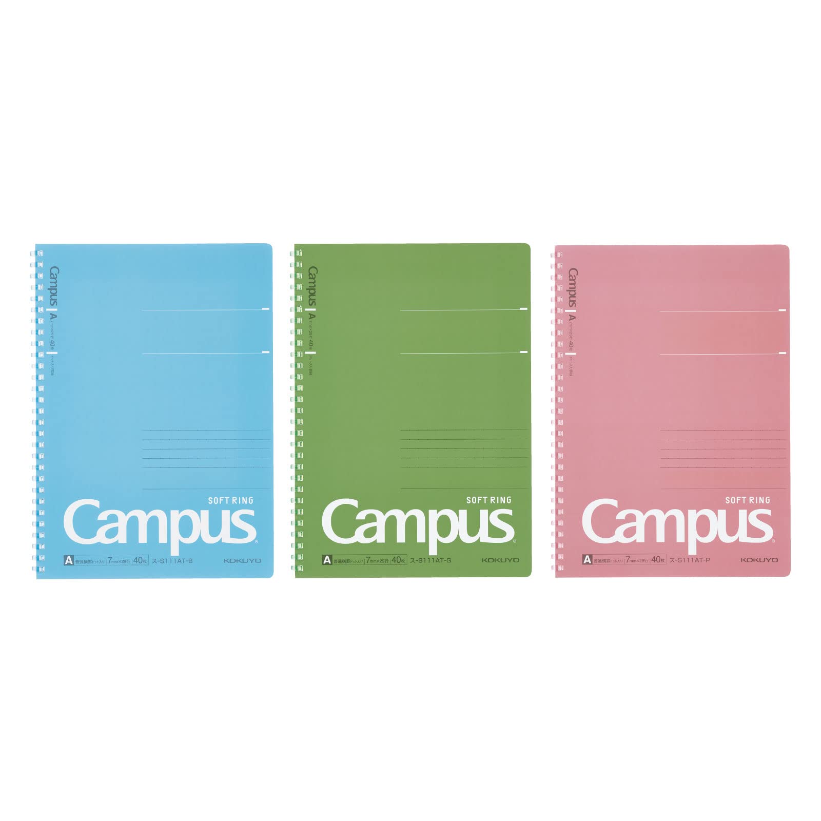 KOKUYO Campus Soft Ring Notebook Set with Dotted A4 &amp; B5 Sizes