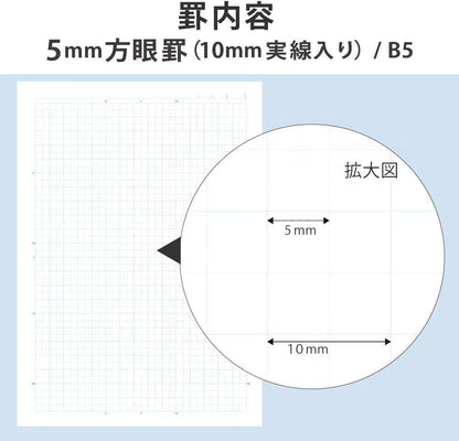 KOKUYO Campus B5 &amp; A5 Notebooks with 5mm Grid Ruling
