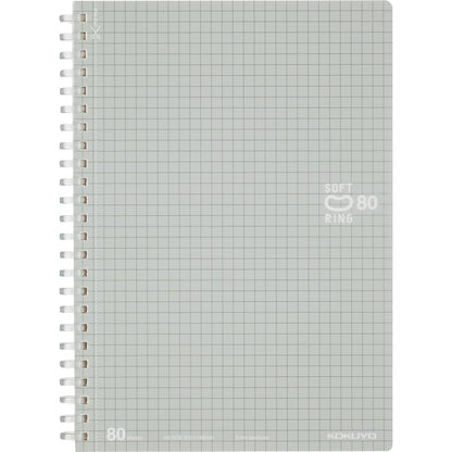 KOKUYO Soft Ring Notebook 80 Sheets Plain &amp; Grid Options