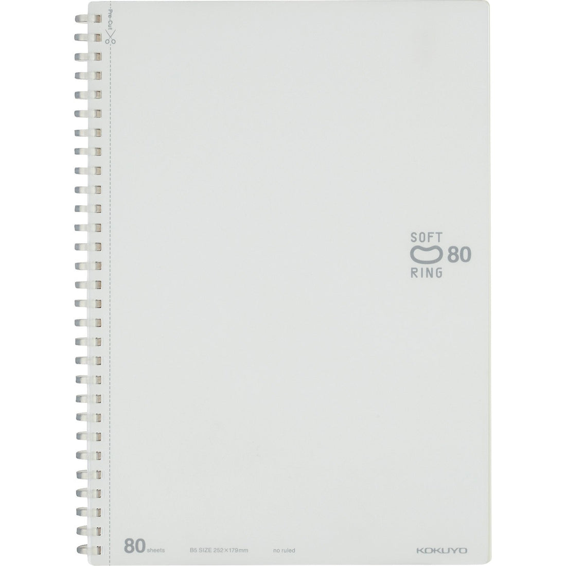 KOKUYO Soft Ring Notebook 80 Sheets Plain & Grid Options