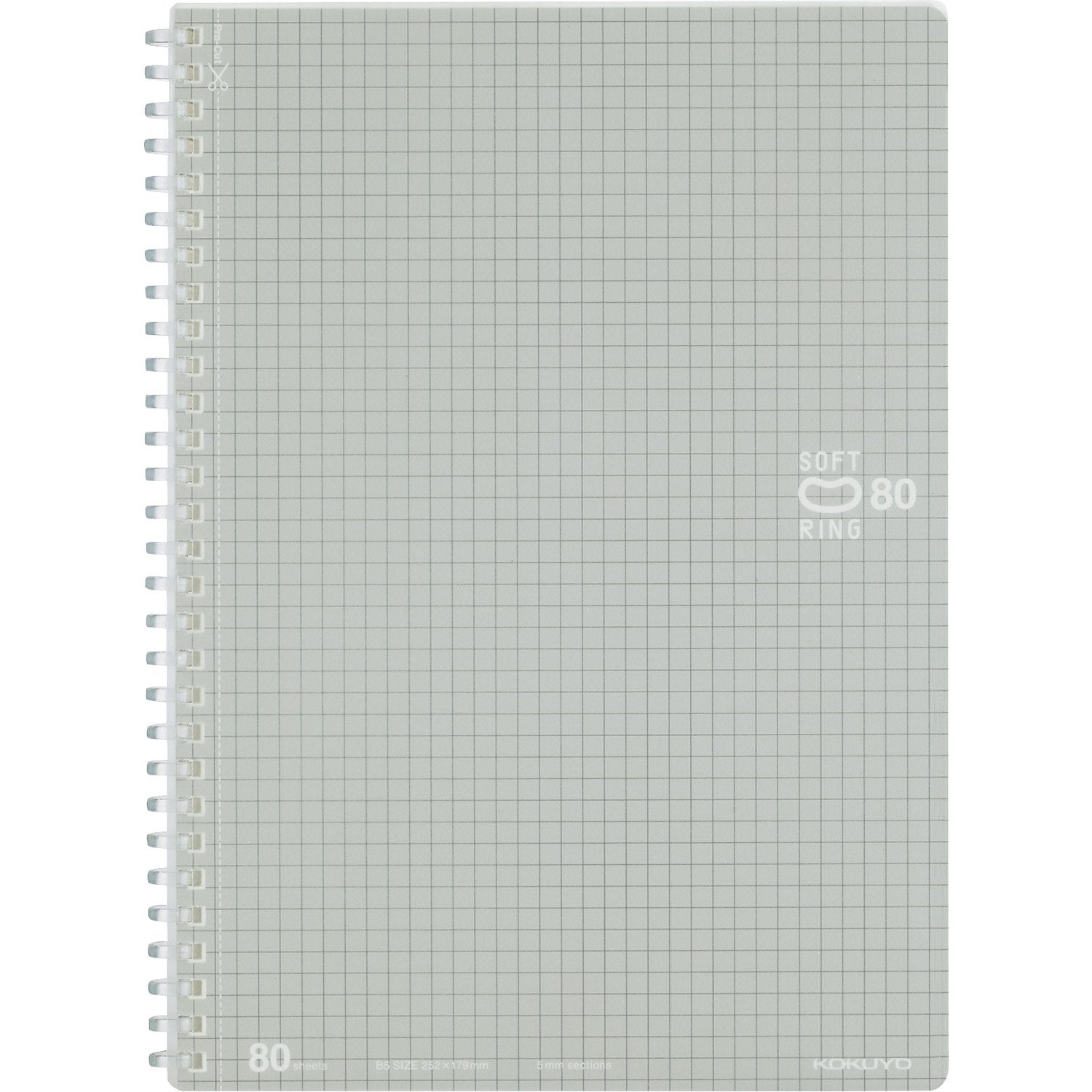 KOKUYO Soft Ring Notebook 80 Sheets Plain &amp; Grid Options