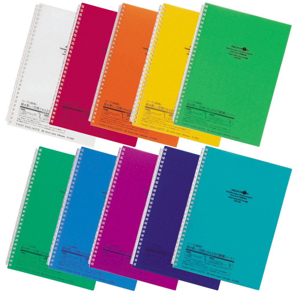 Lihit Lab Twist Ring Notebook A5, B6 &amp; Semi B5 with 30-100 Sheets