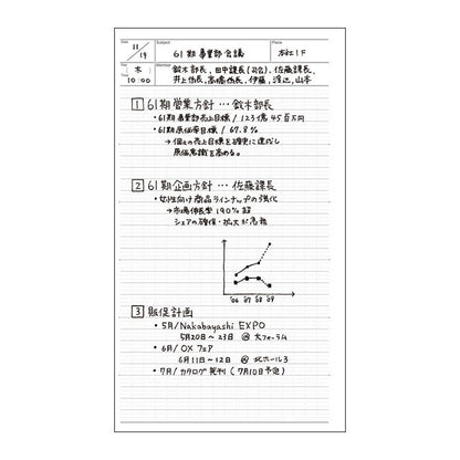 Nakabayashi A5 Slim Meeting &amp; Today Notebook for Effective Organization